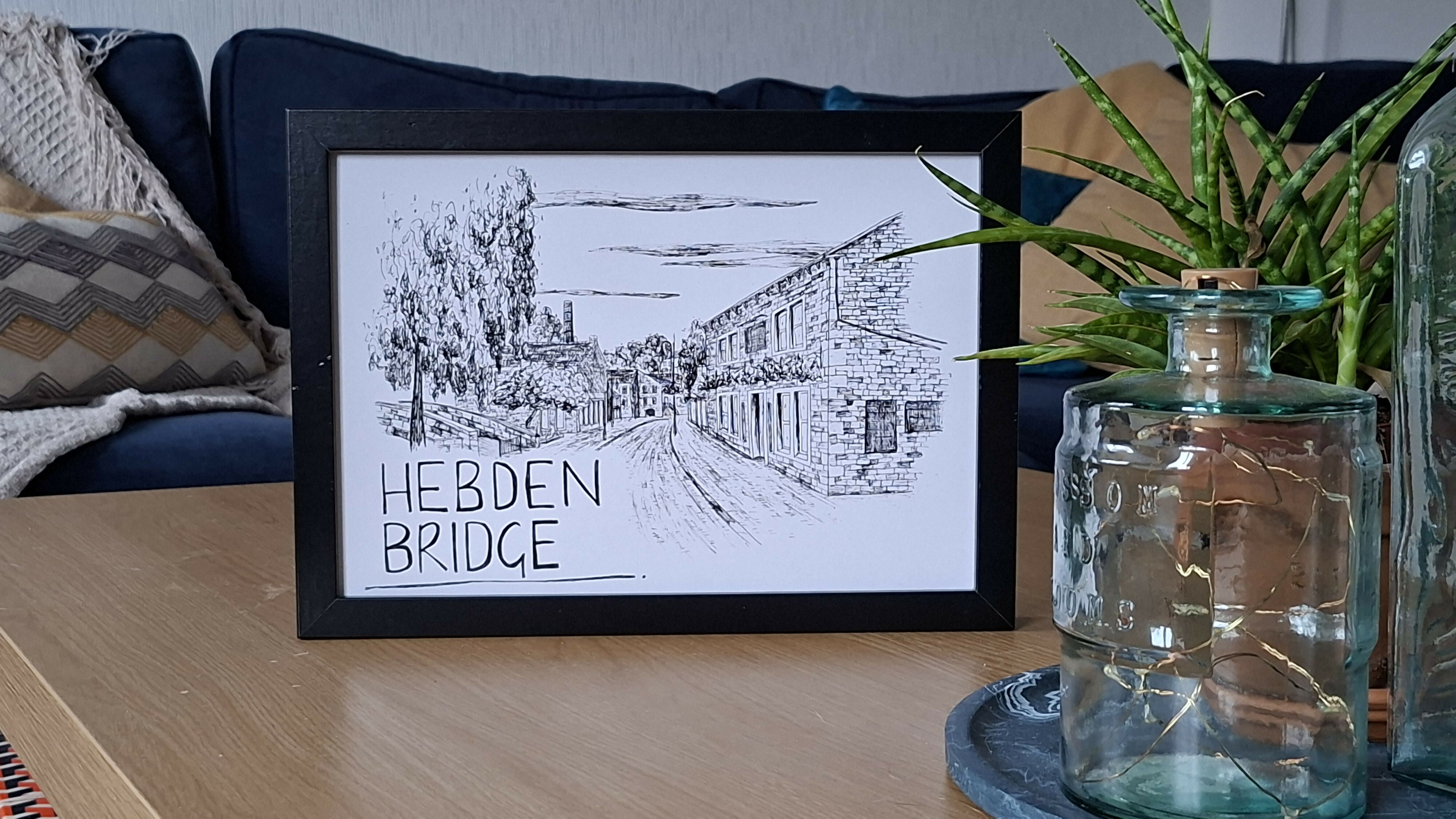 Hebden Bridge Skyline Print
