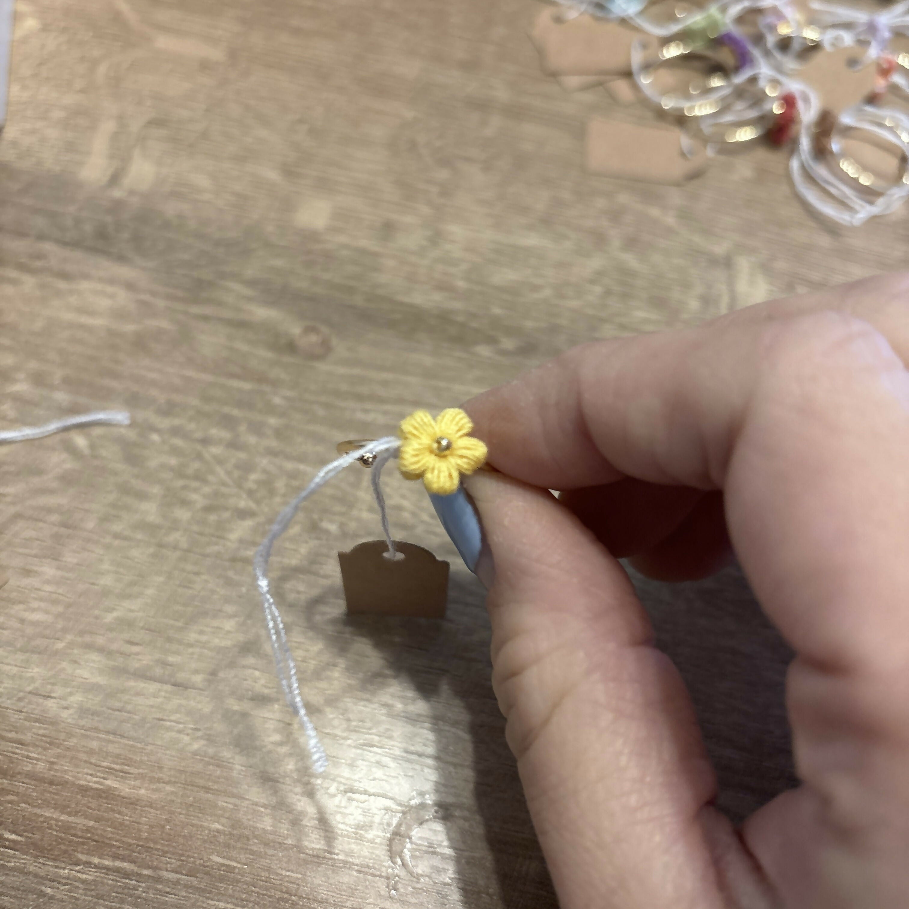 Micro Crochet Flower Rings