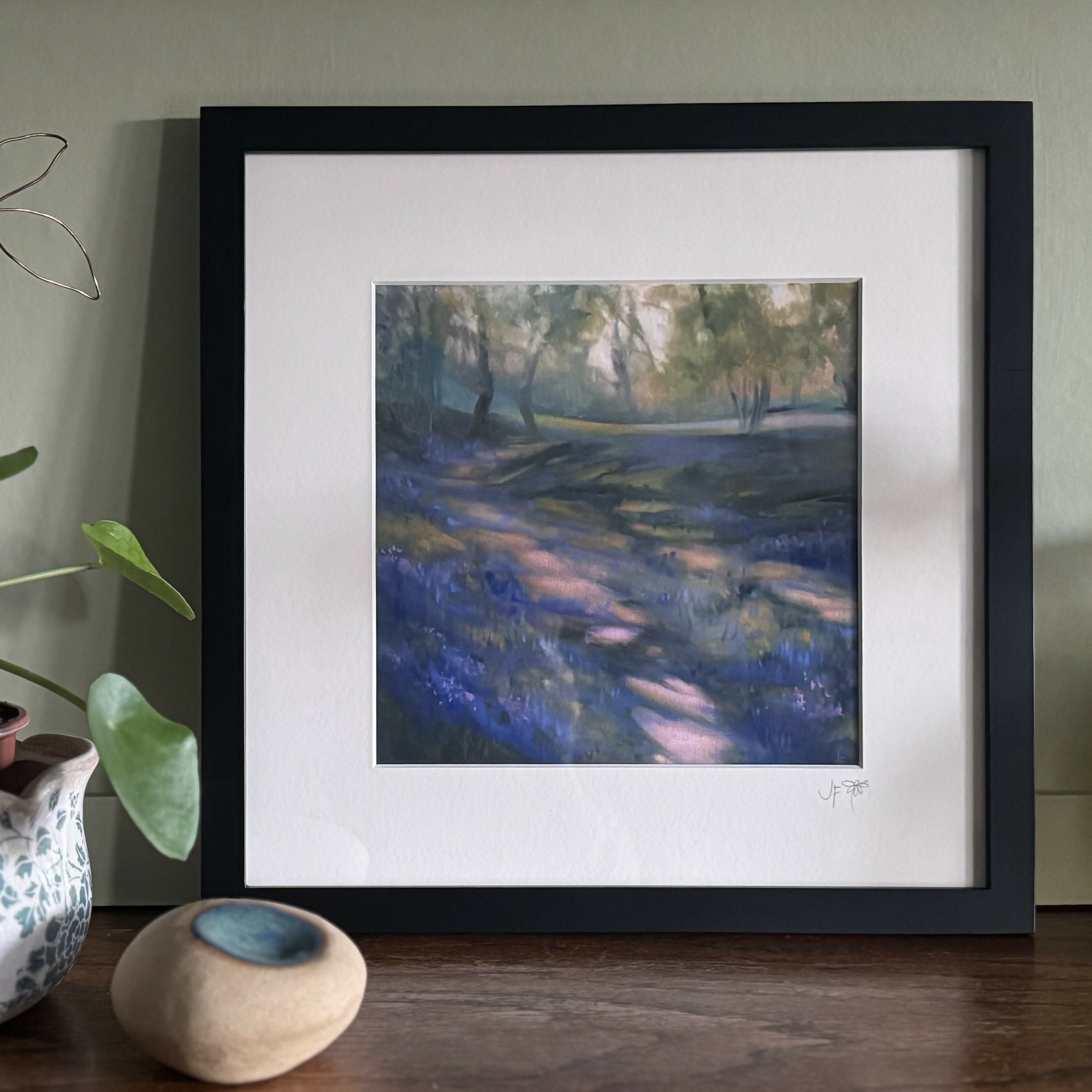 WALK AMONGST THE BLUEBELLS - Framed Giclee Print