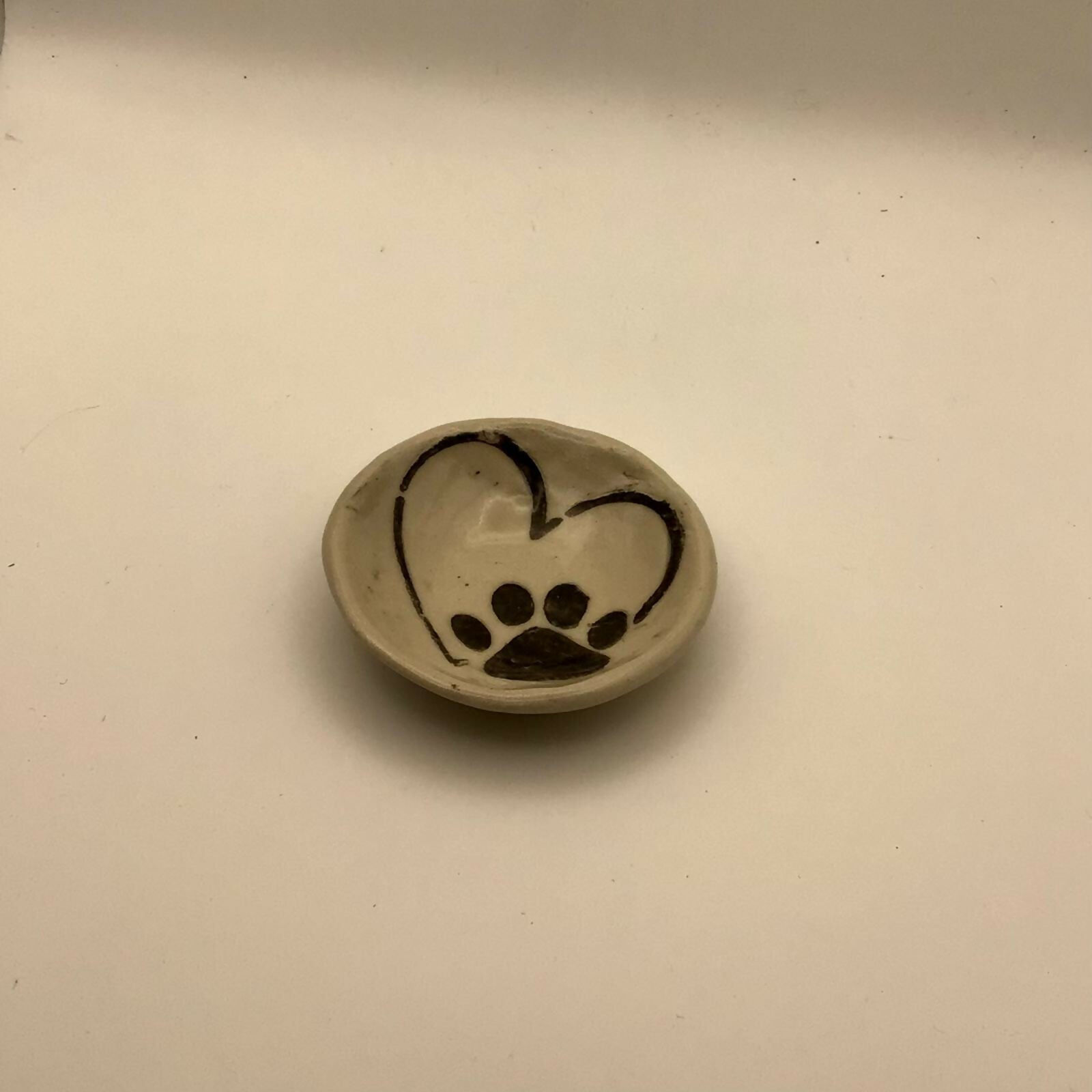 Paw Print Heart Bowl