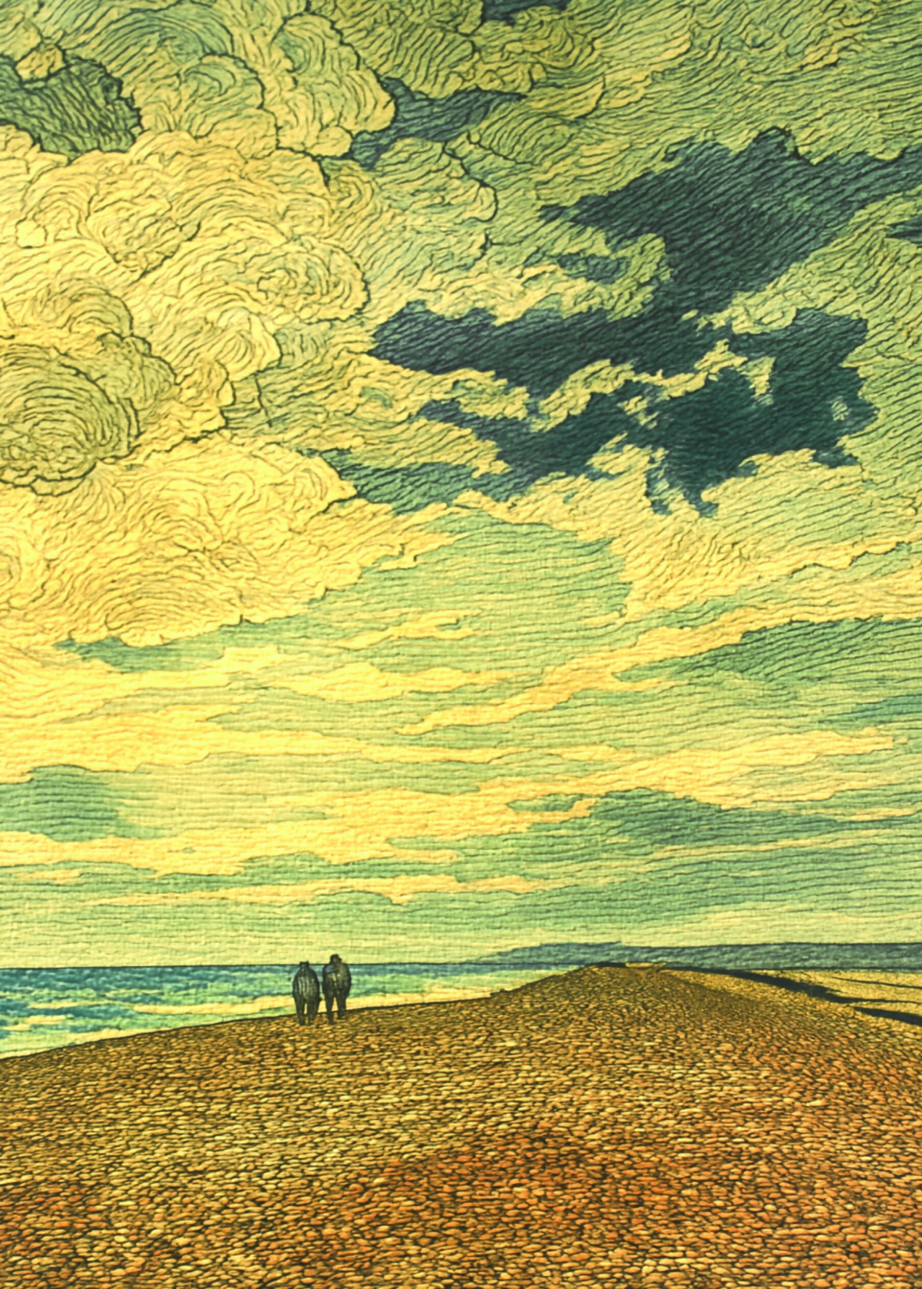 Chesil Beach Greetings Card