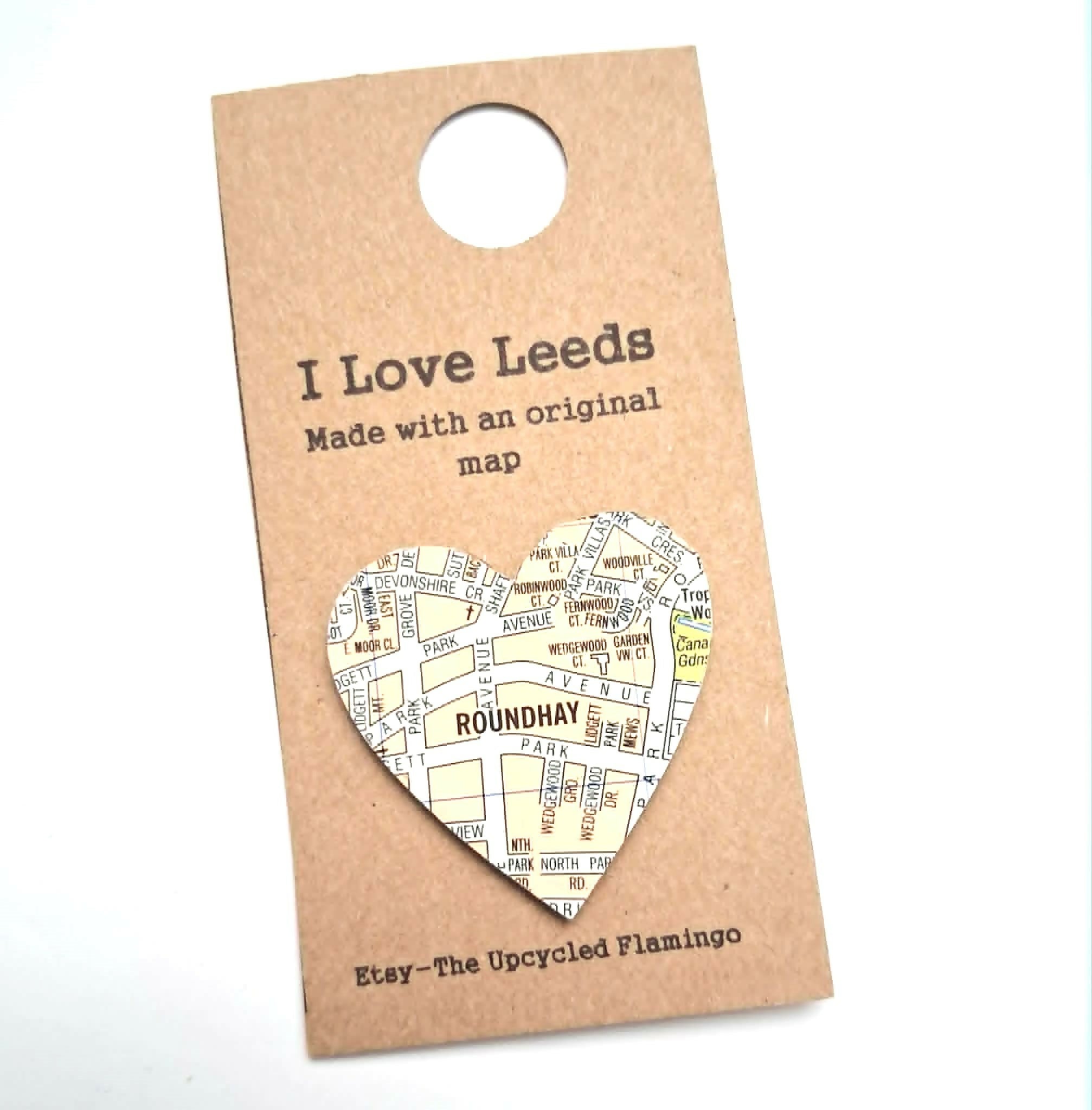 Heart Shaped Roundhay Leeds Magnet