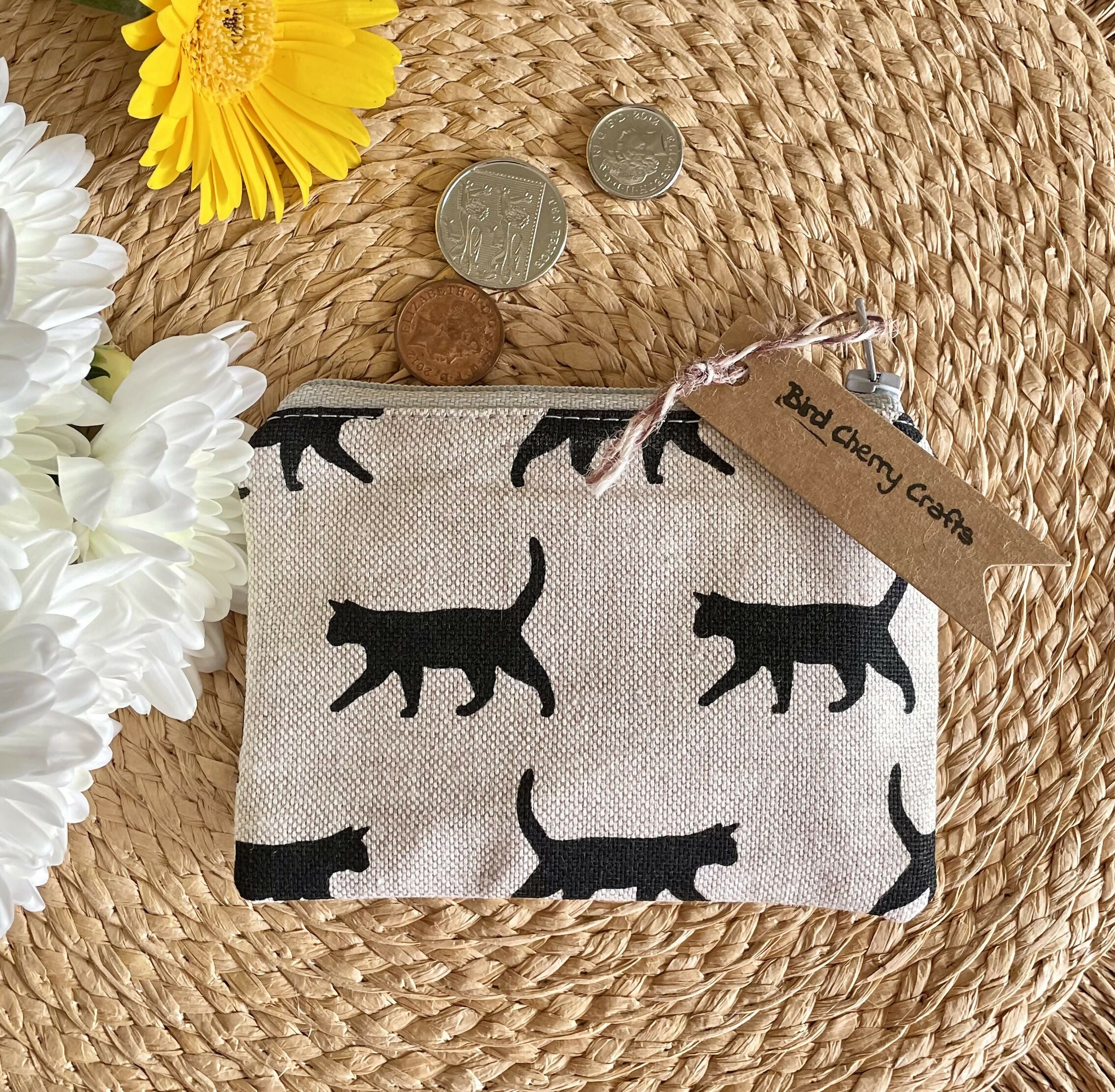 Black Cat Zipped Coin Purse