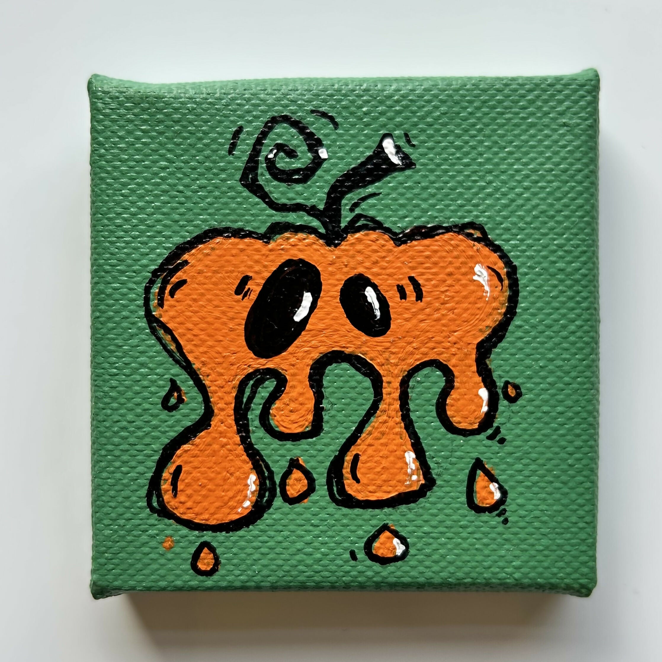 Leaky Pumpkin Mini Canvases Original Artwork