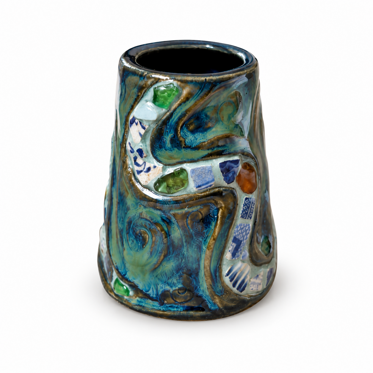 Mosaic Conical Vase