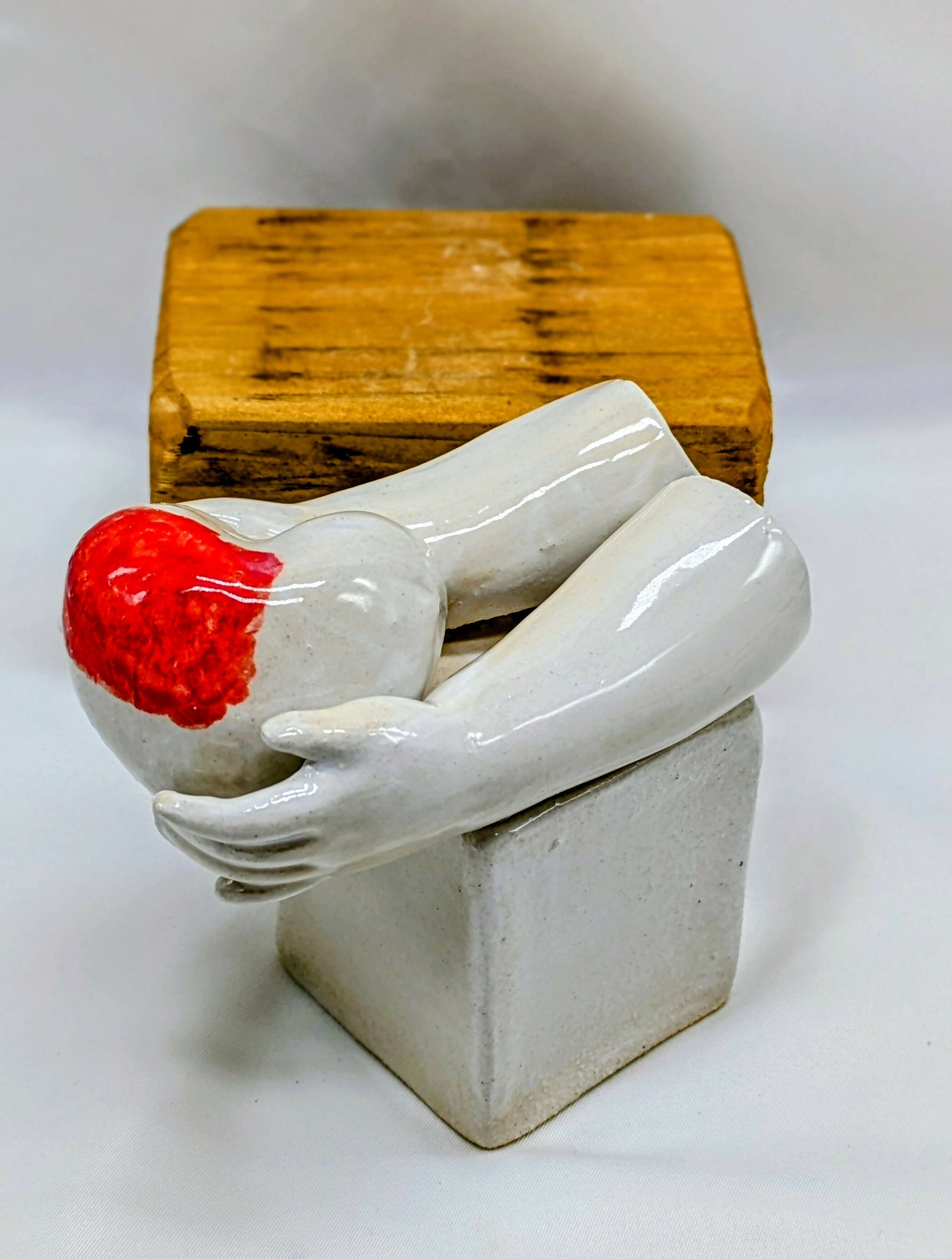 Balance Heart in Hands Ceramic Sculpture