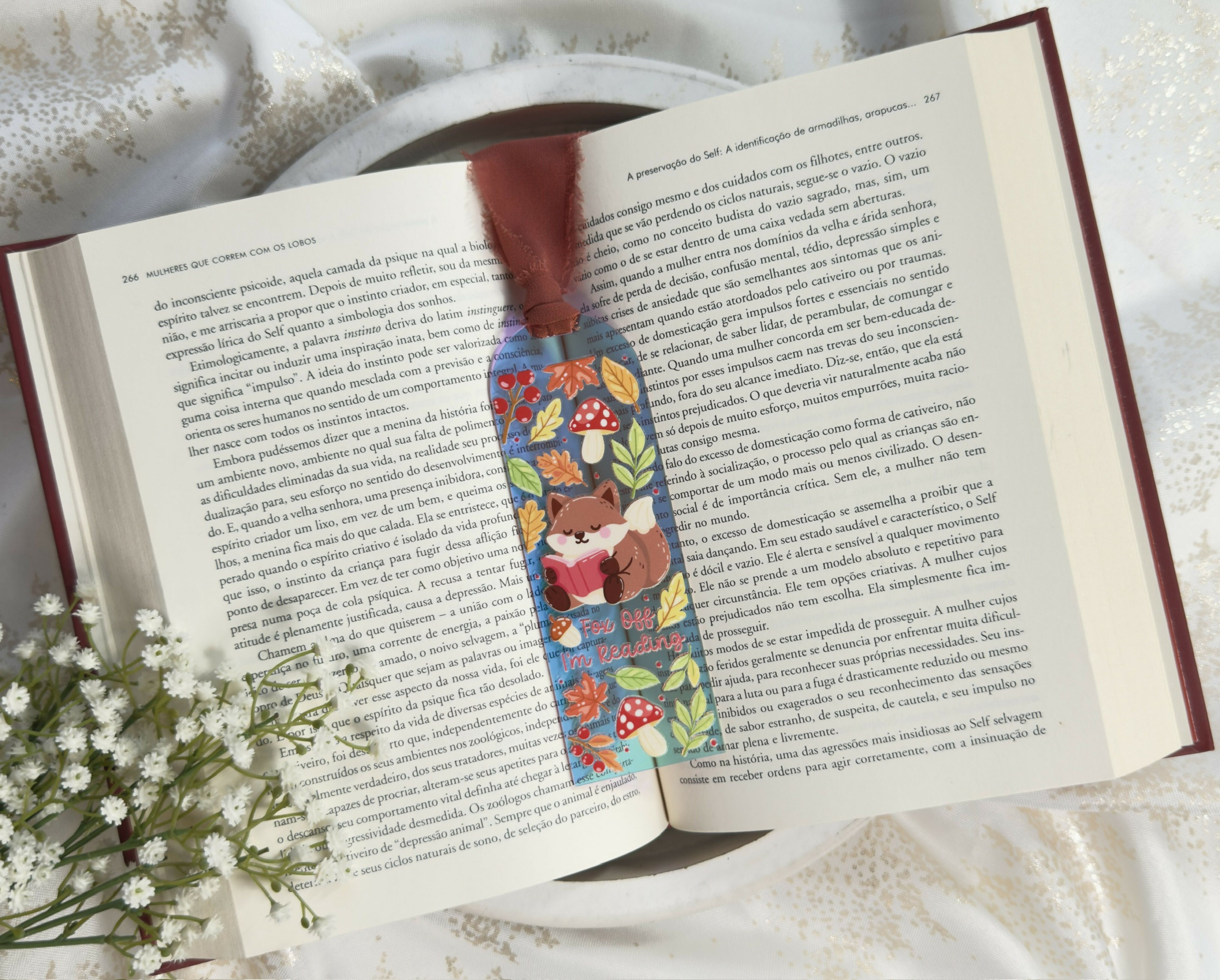Iridescent Acrylic Bookmark Woodland Fox Reader