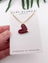 Small Burgundy Heart Necklace