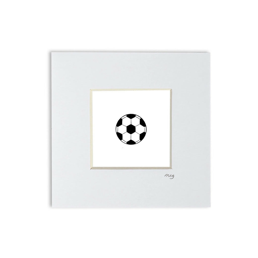 Football 4x4" Mounted Mini Print