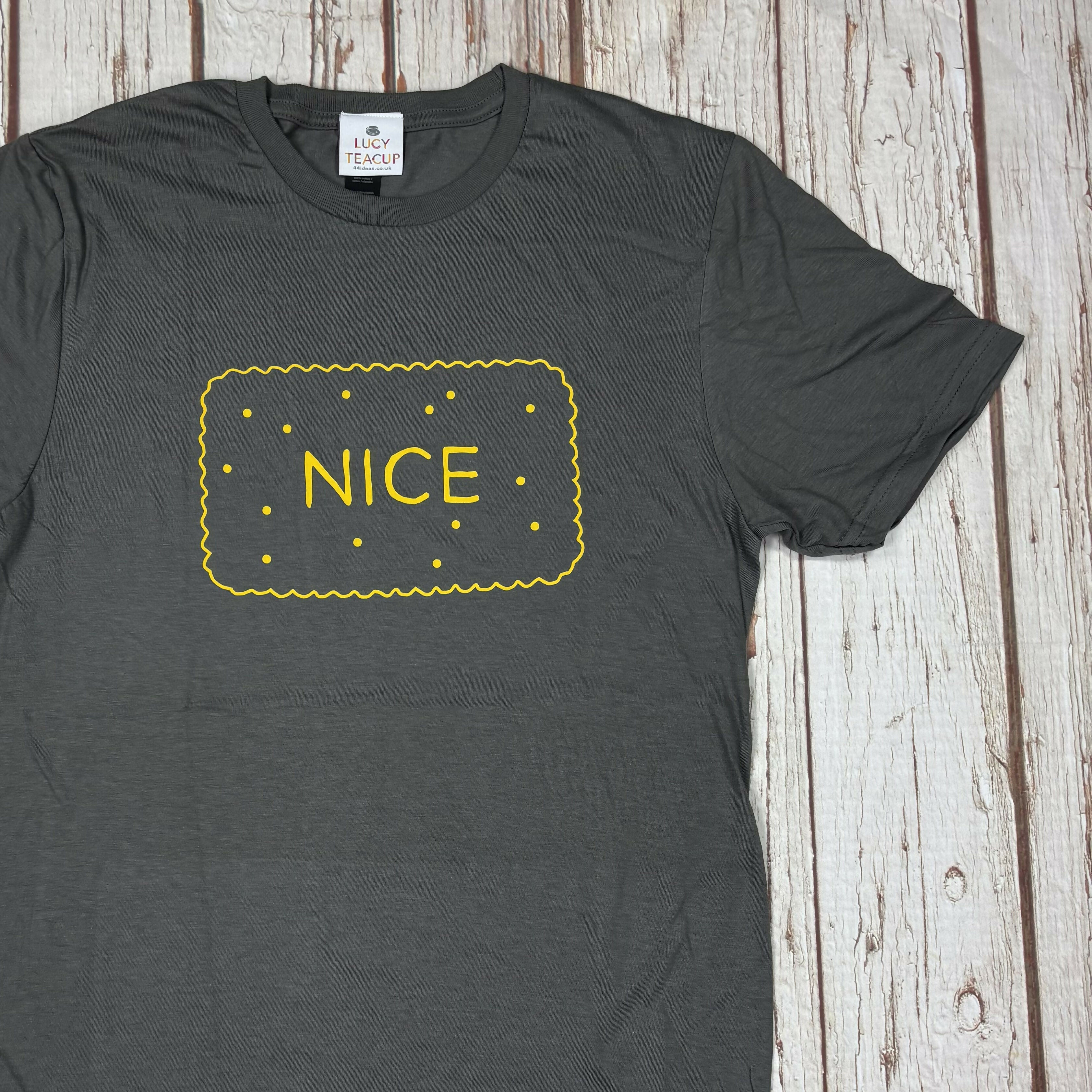 Nice Biscuit Asphalt Grey Cotton Unisex T-Shirt