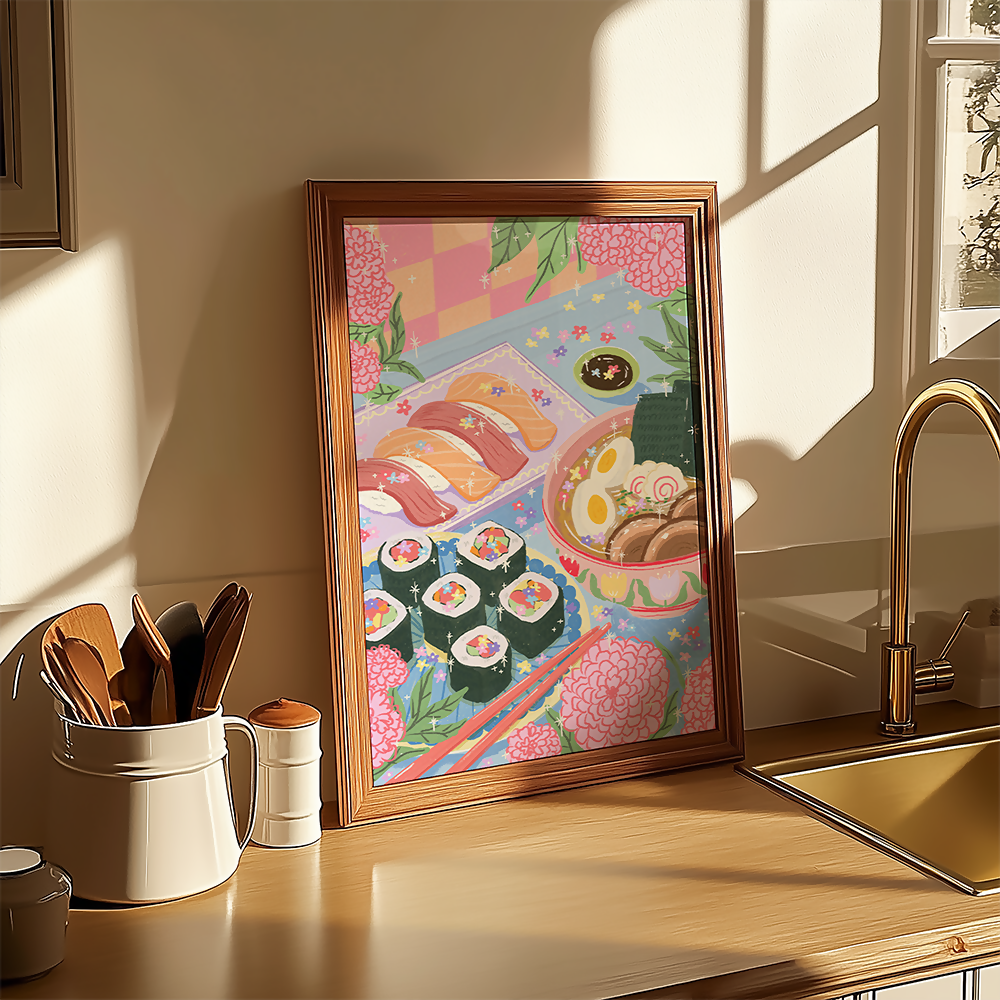 Sushi & Ramen Time Print