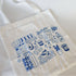 The bag for everything - Handprinted, Illustrated, white canvas tote bag