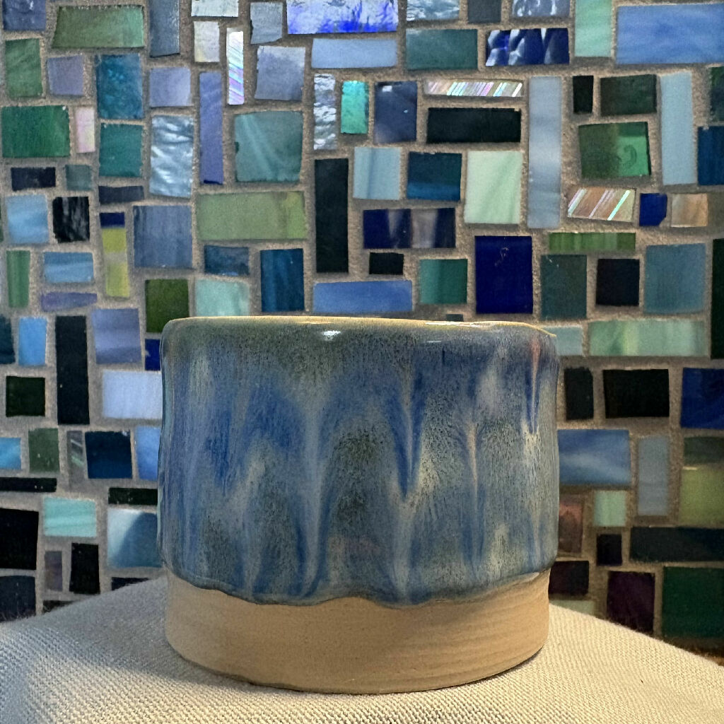 Blue Straight Edge Bowl