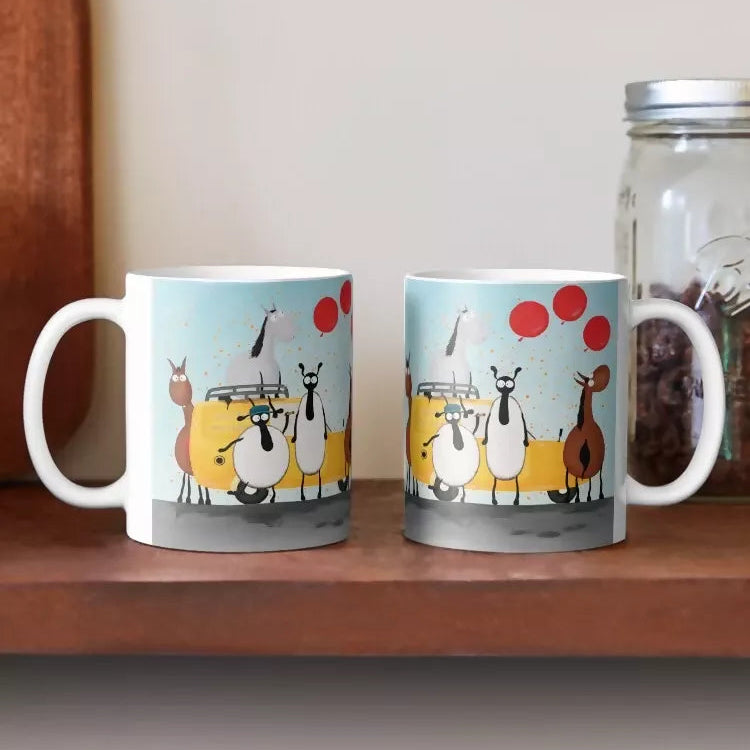 Only Ewes And Horses Ceramic Mug