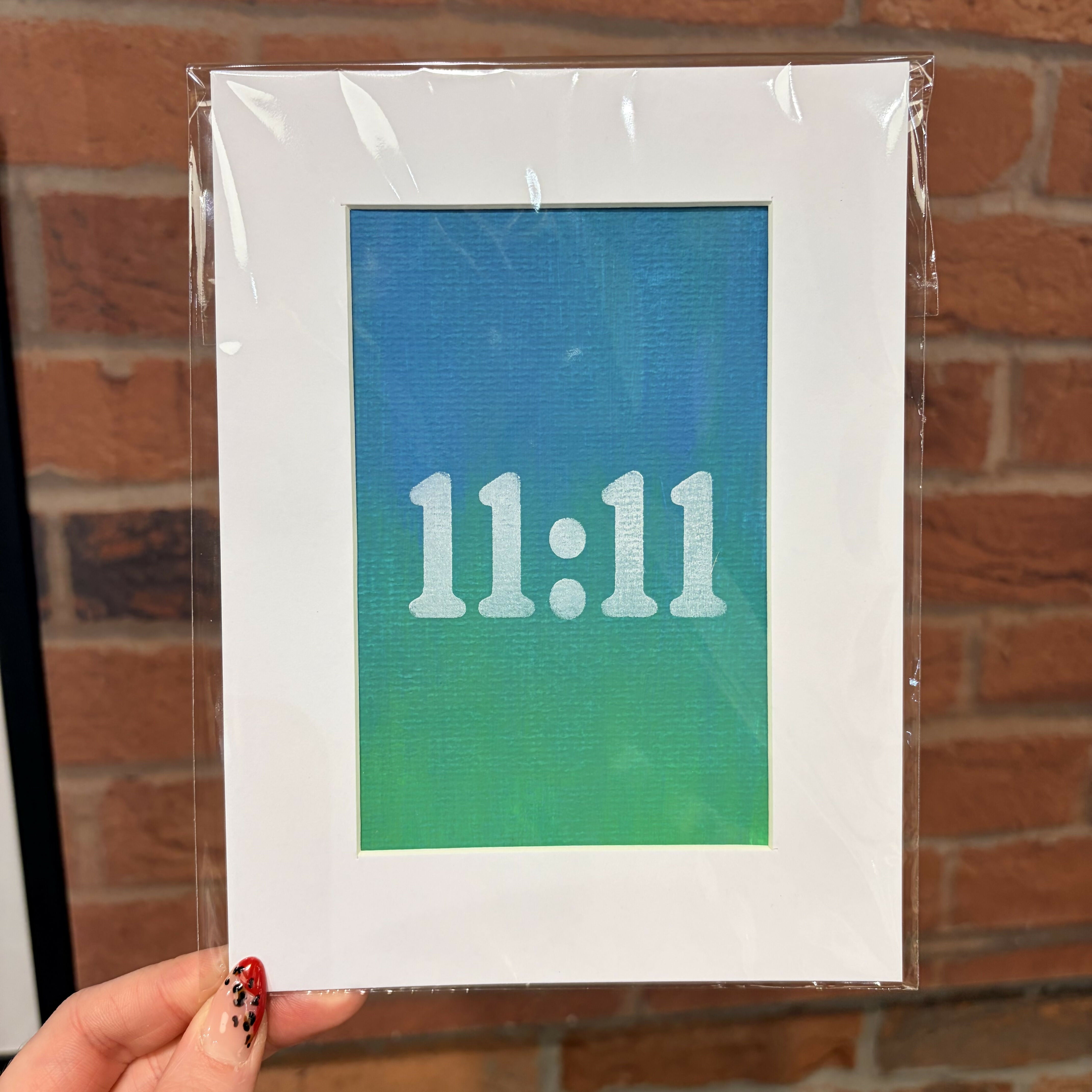 Blue & Green 11:11 Angel Number Print - Large Mini Print 15cm x 20cm