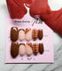 Reusable Brown Croc Print With French Tip Handmade Press On Nails