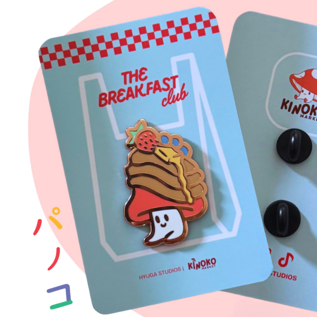 Pancake Mushroom Hard Enamel Pin