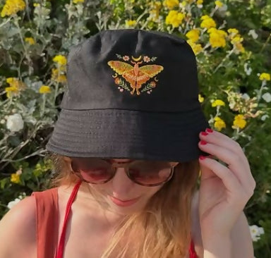 nature moth bucket hat