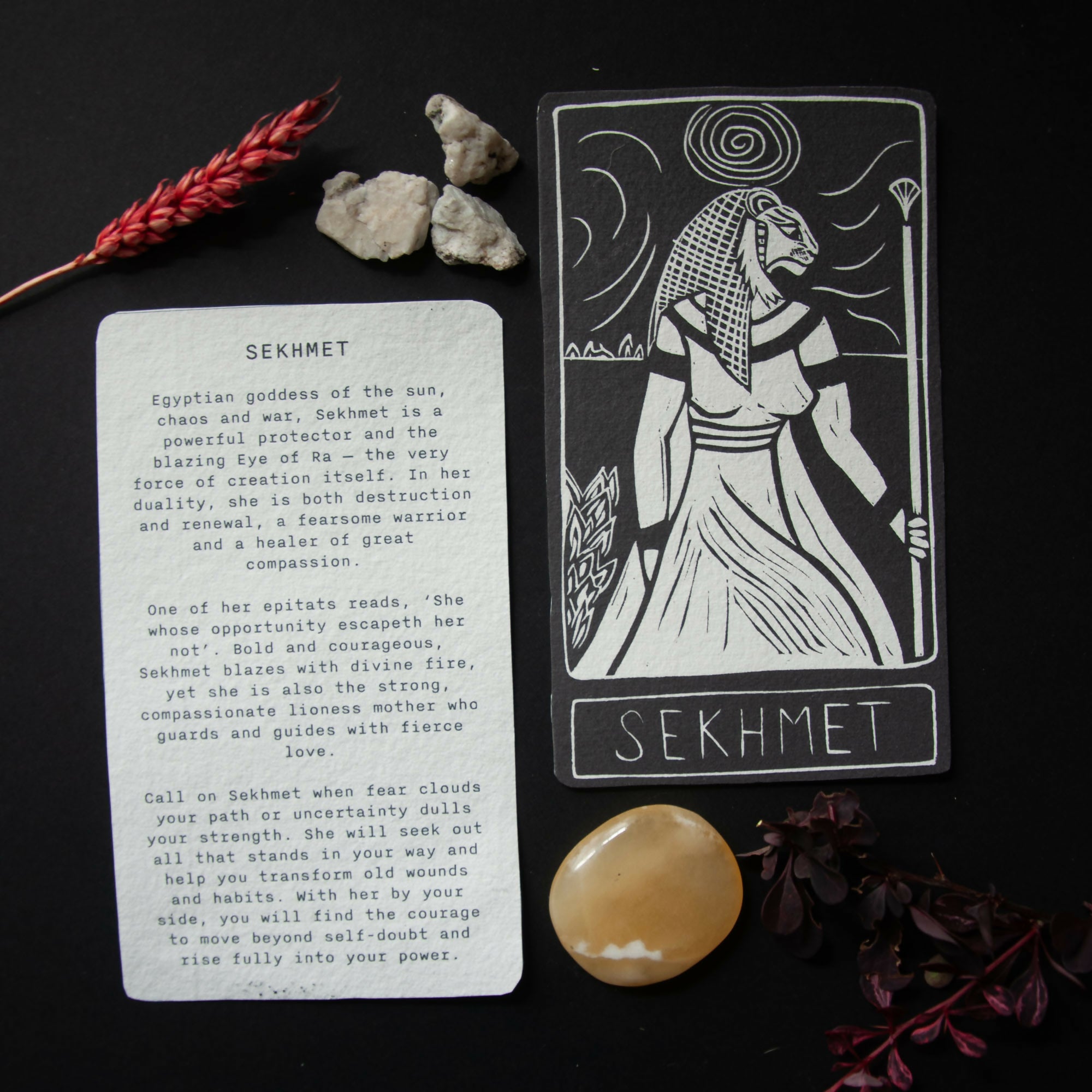 SEKHMET GODDESS ALTAR CARD