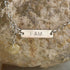 Handmade Sterling Silver 'I Am Enough' Citrine Charm Bracelet
