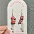 Micro Crochet Christmas Socks Drop and Dangle Earrings