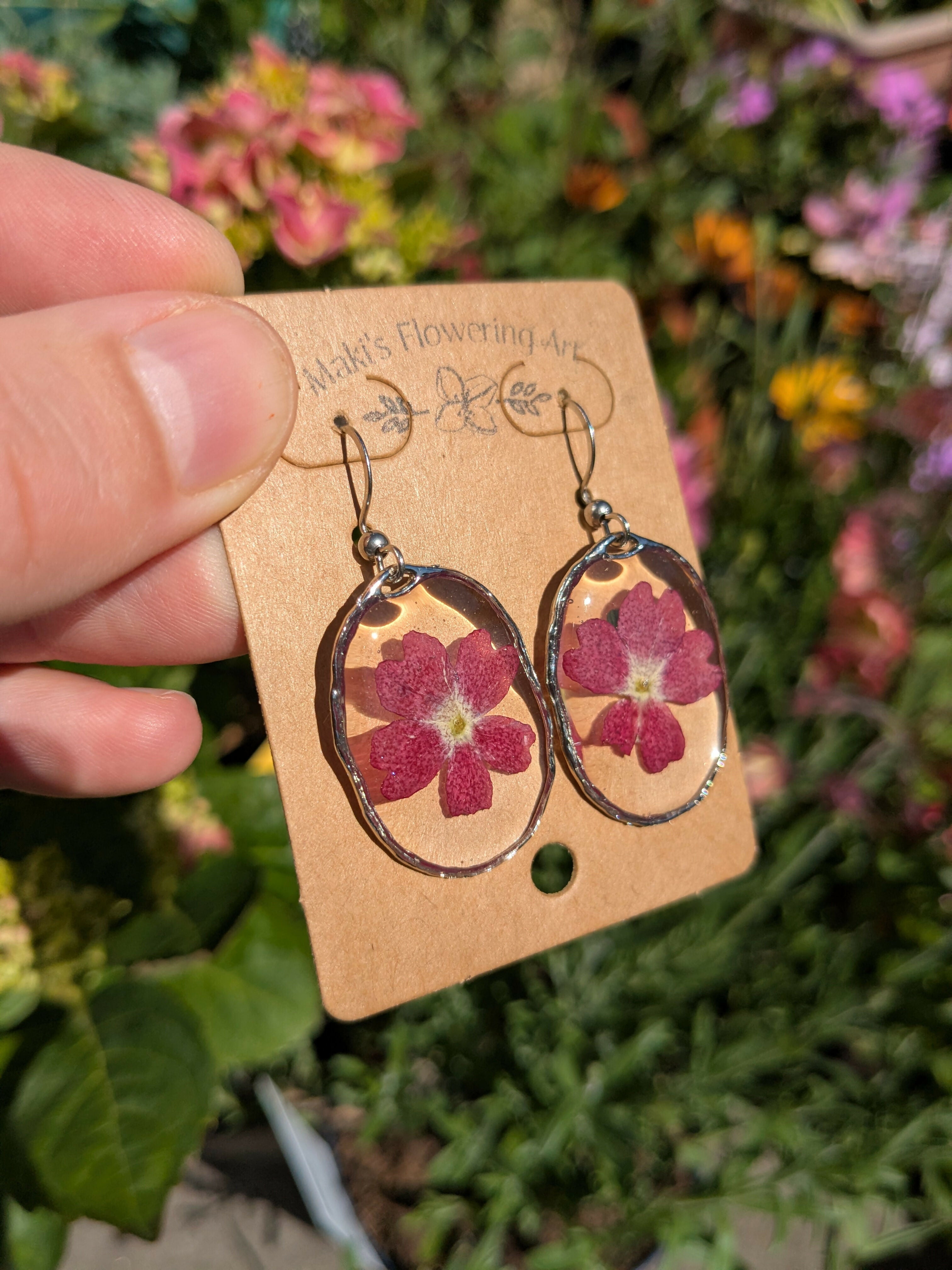 RED PHLOX EARRINGS
