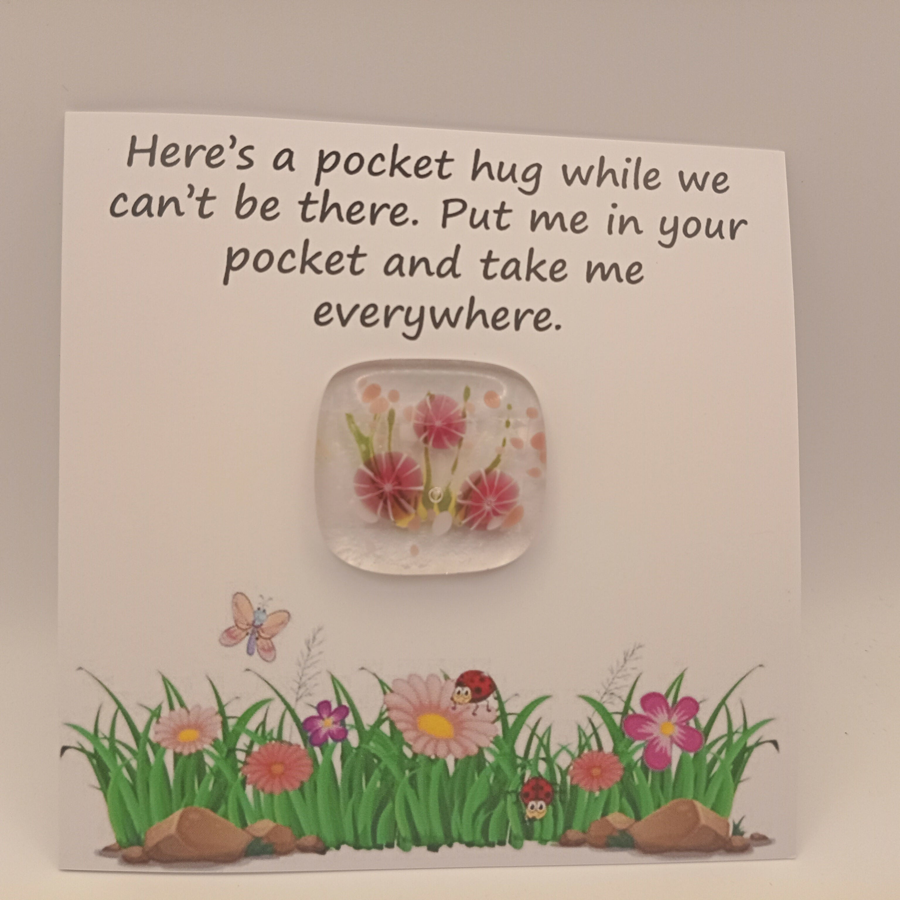 Fused Glass Pocket Hug Card