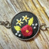 Hand Embroidered Black Floral Bracelet