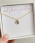 Real Flower Blue Cat Necklace Gold Plated