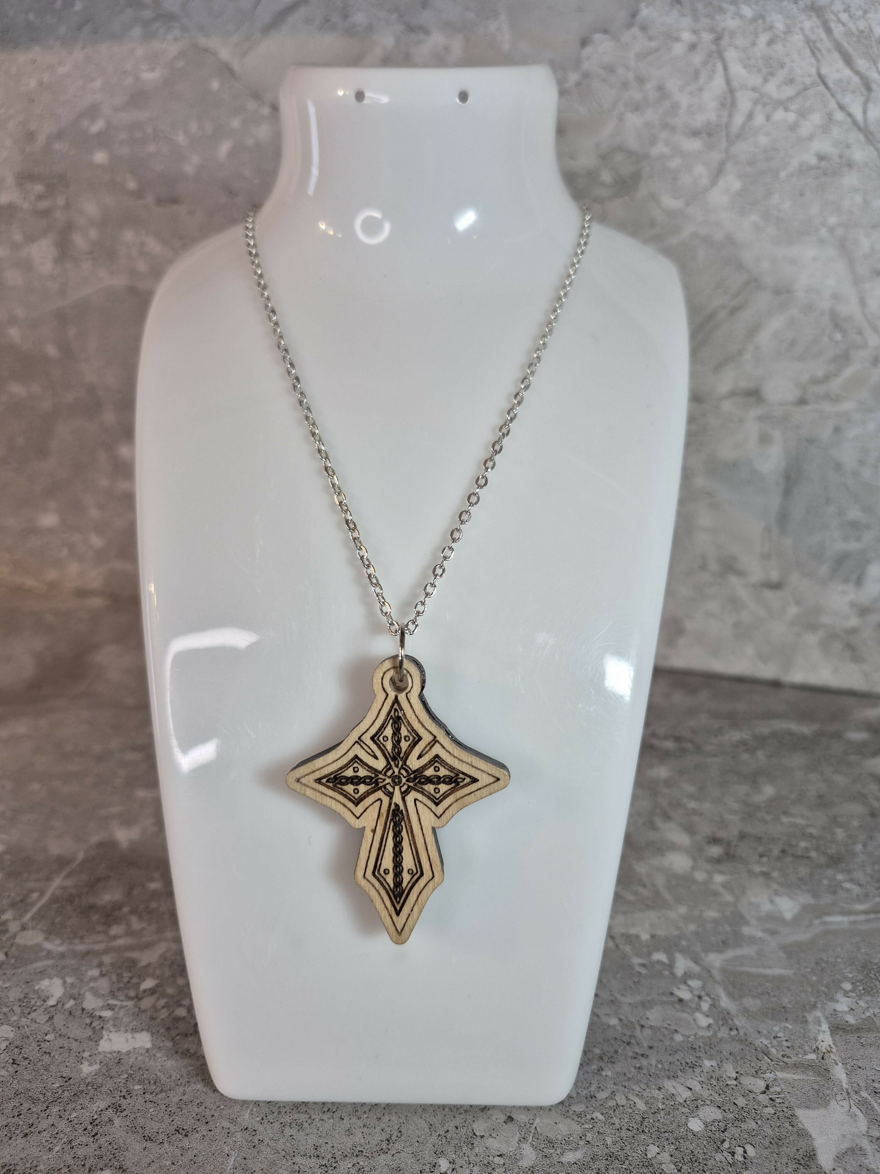 Handcrafted and Engraved Cross Pendant