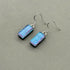 Ice Blue & Purple Dichroic Glass Necklace and Earrings Set - Sterling Silver, Handmade by Jade Tapson Glass