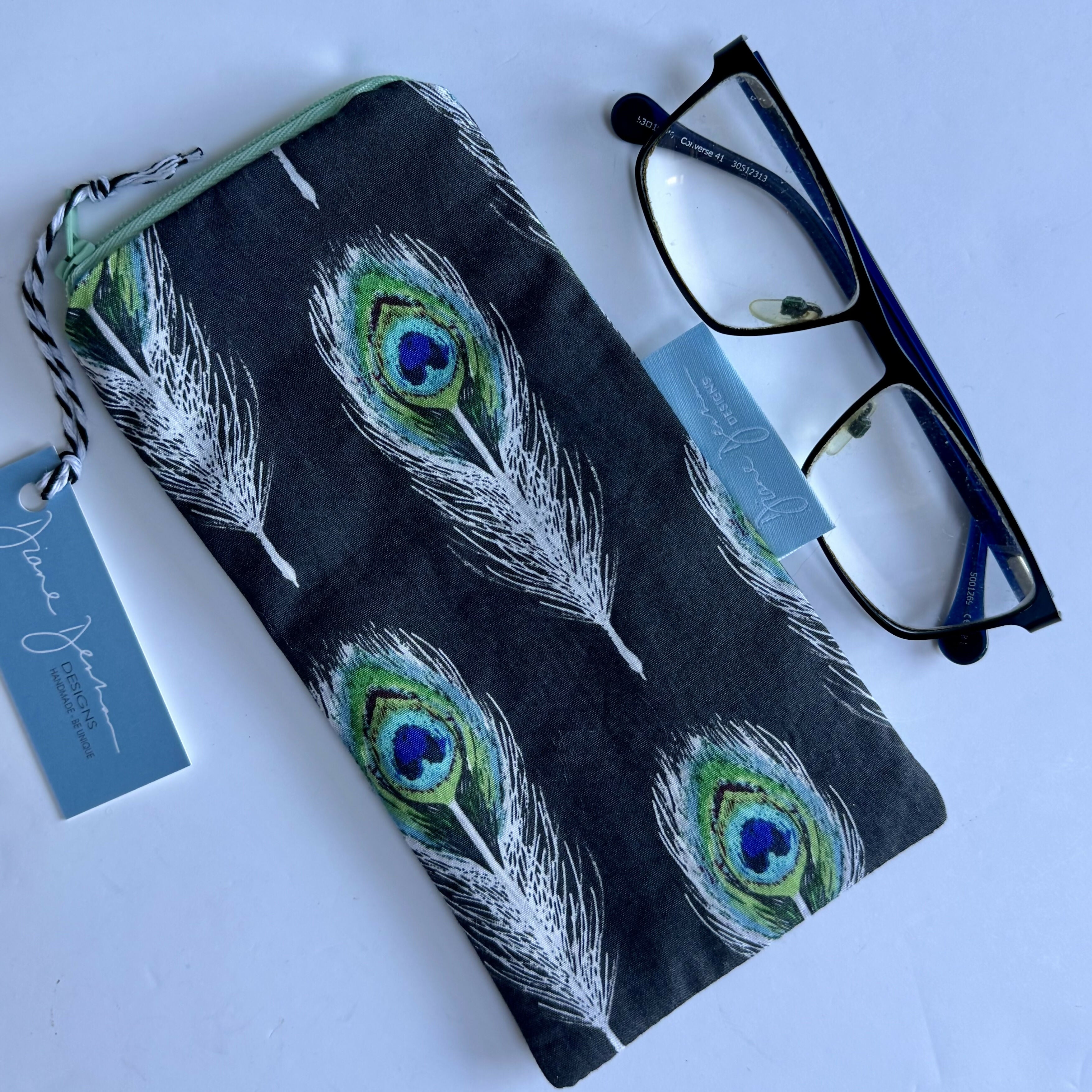 Glasses Case - Peacock Feather