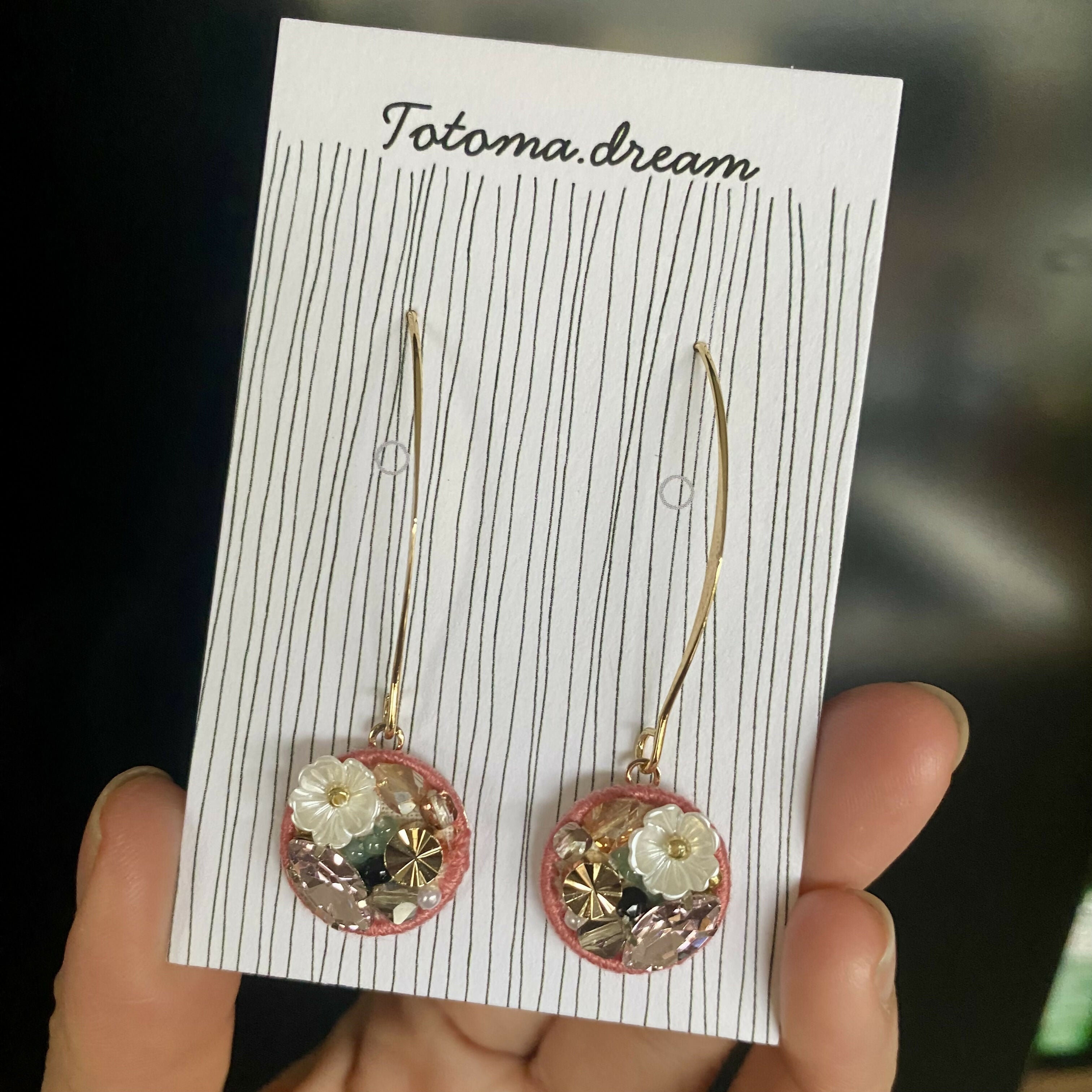 Crystal Earrings (Long Hook)