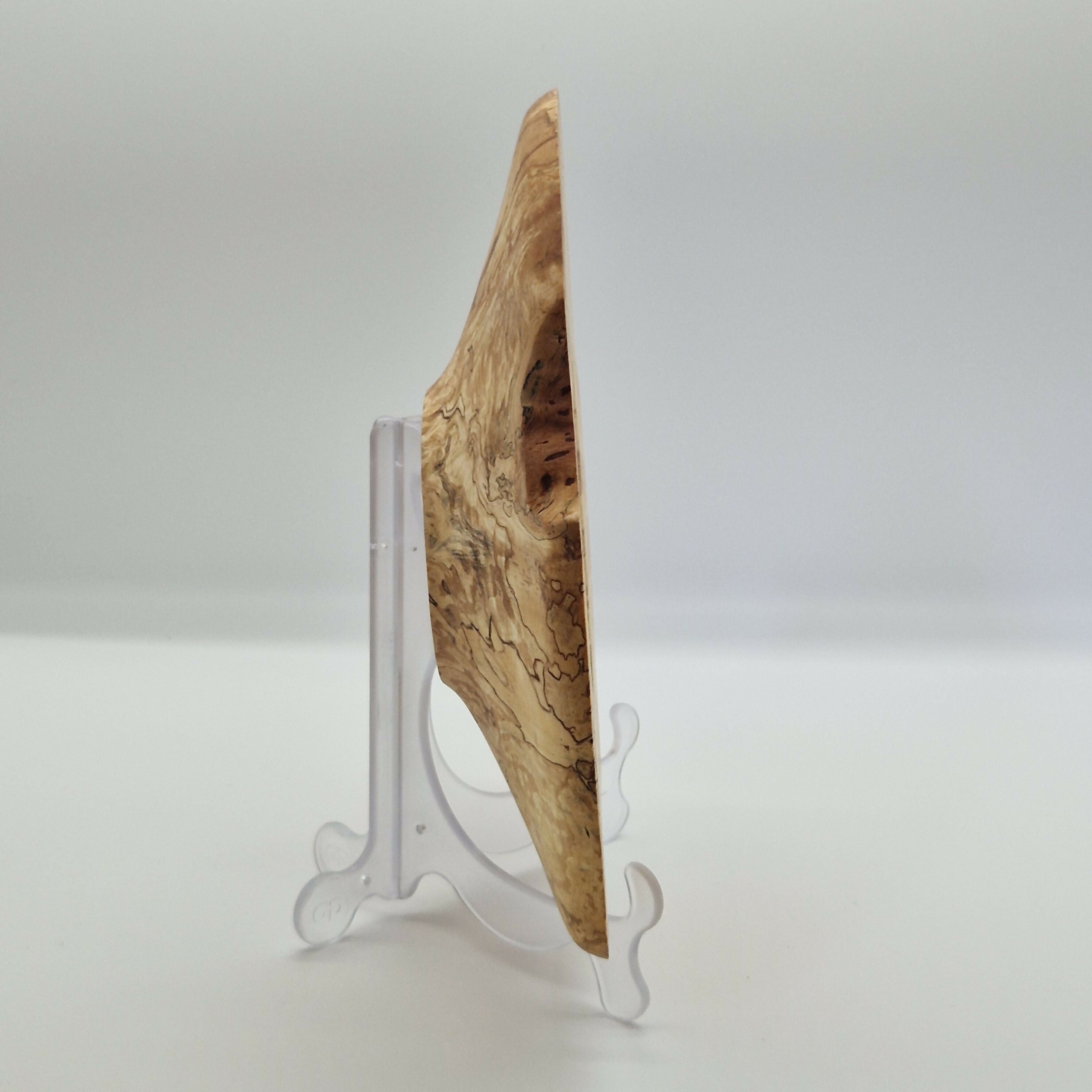 Hand Turned Natural Edged Winged Bowl made from Silver Birch Wood