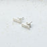 Sterling Silver Textured Rectangle Stud Earrings