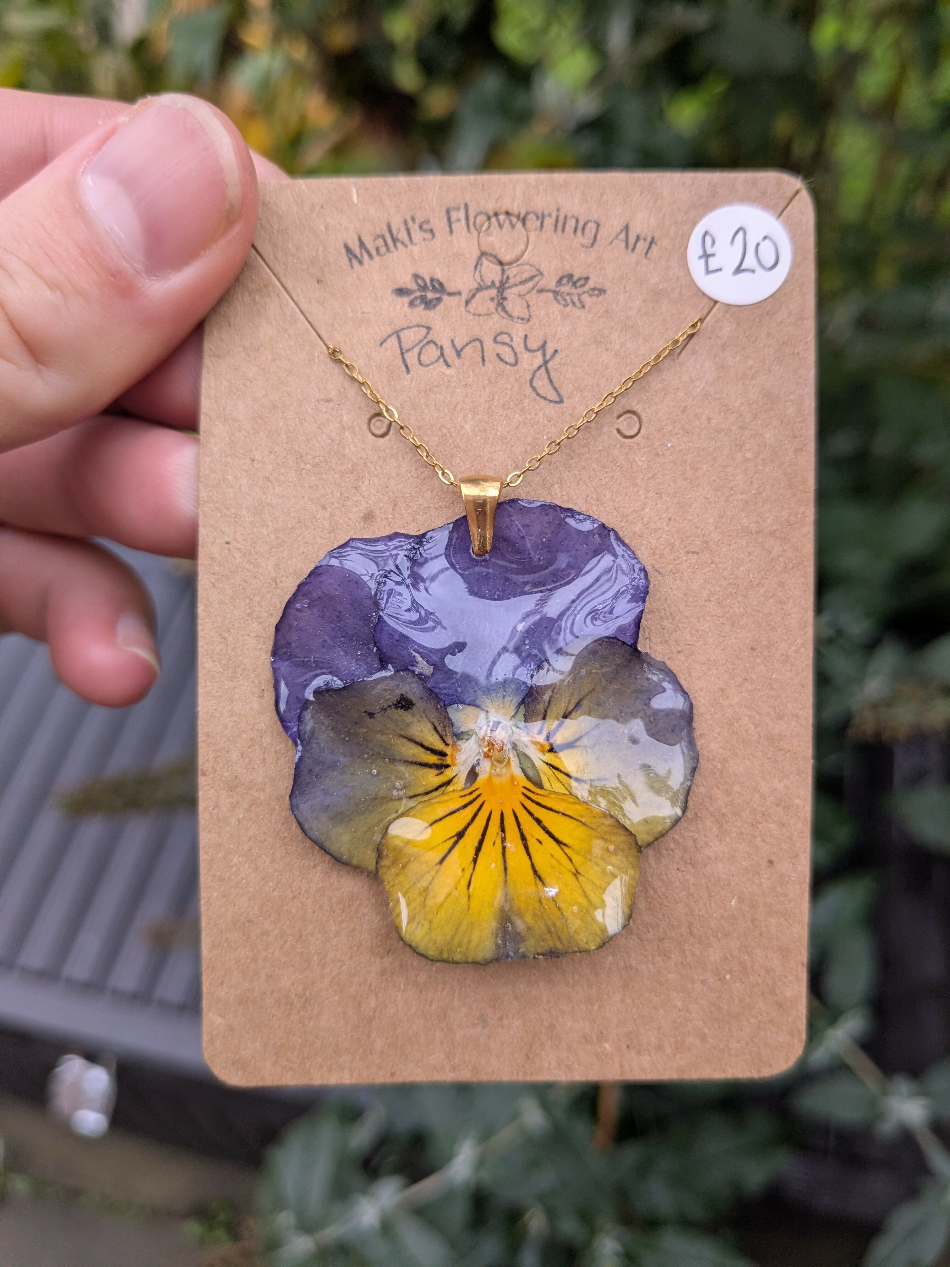 PURPLE PANSY NECKLACE