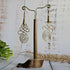 Gold Unalome Earrings; Hand Sculpted Brass Wire Spiral Buddhist Boho Thai Earrings
