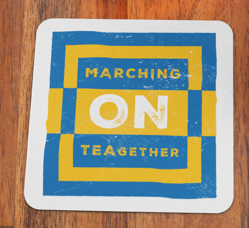 Leeds Rhinos Coaster MARCHING ON TEA-GETHER Design