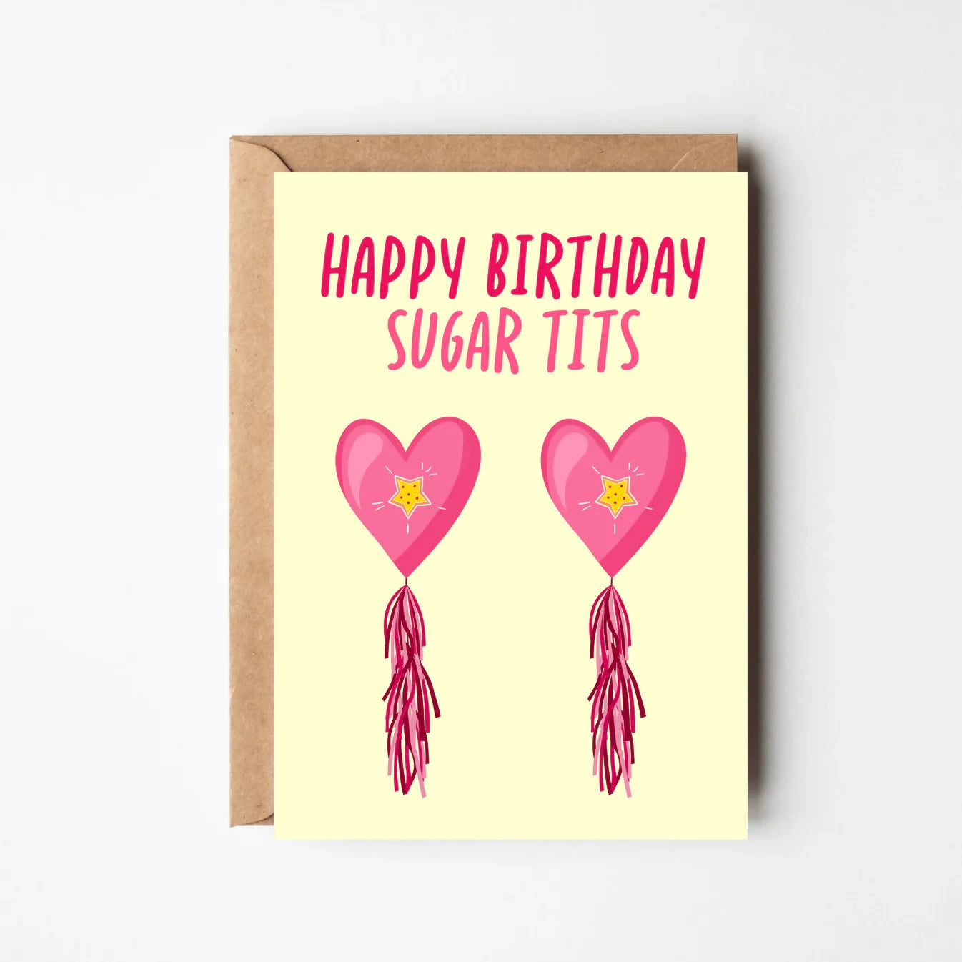 HAPPY BIRTHDAY SUGAR TITS GREETINGS CARD