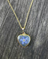 Pressed forget me not pendant necklace