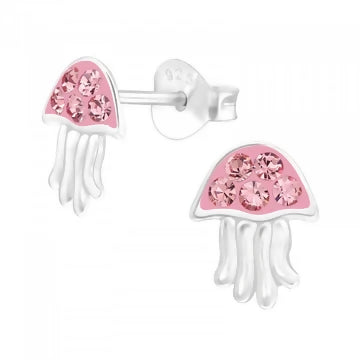 Pink jellyfish Stud