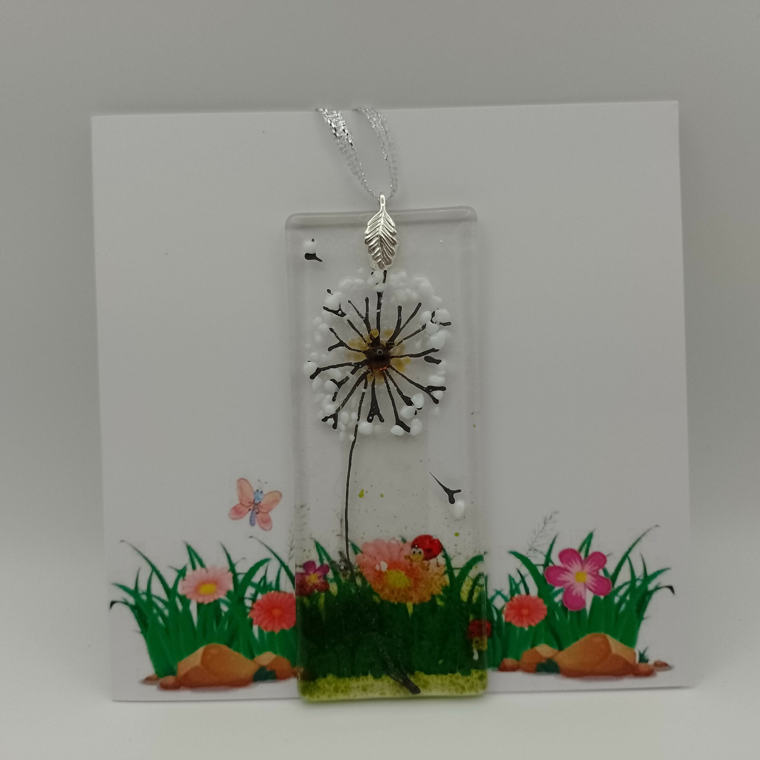 Fused Glass Flower Card