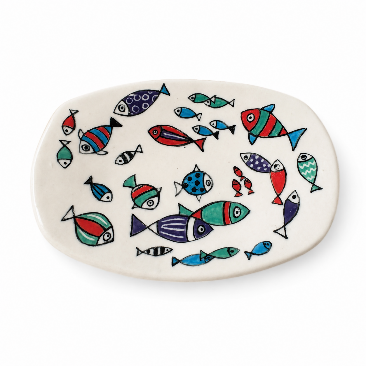 Porcelain Colourful Fish Dish