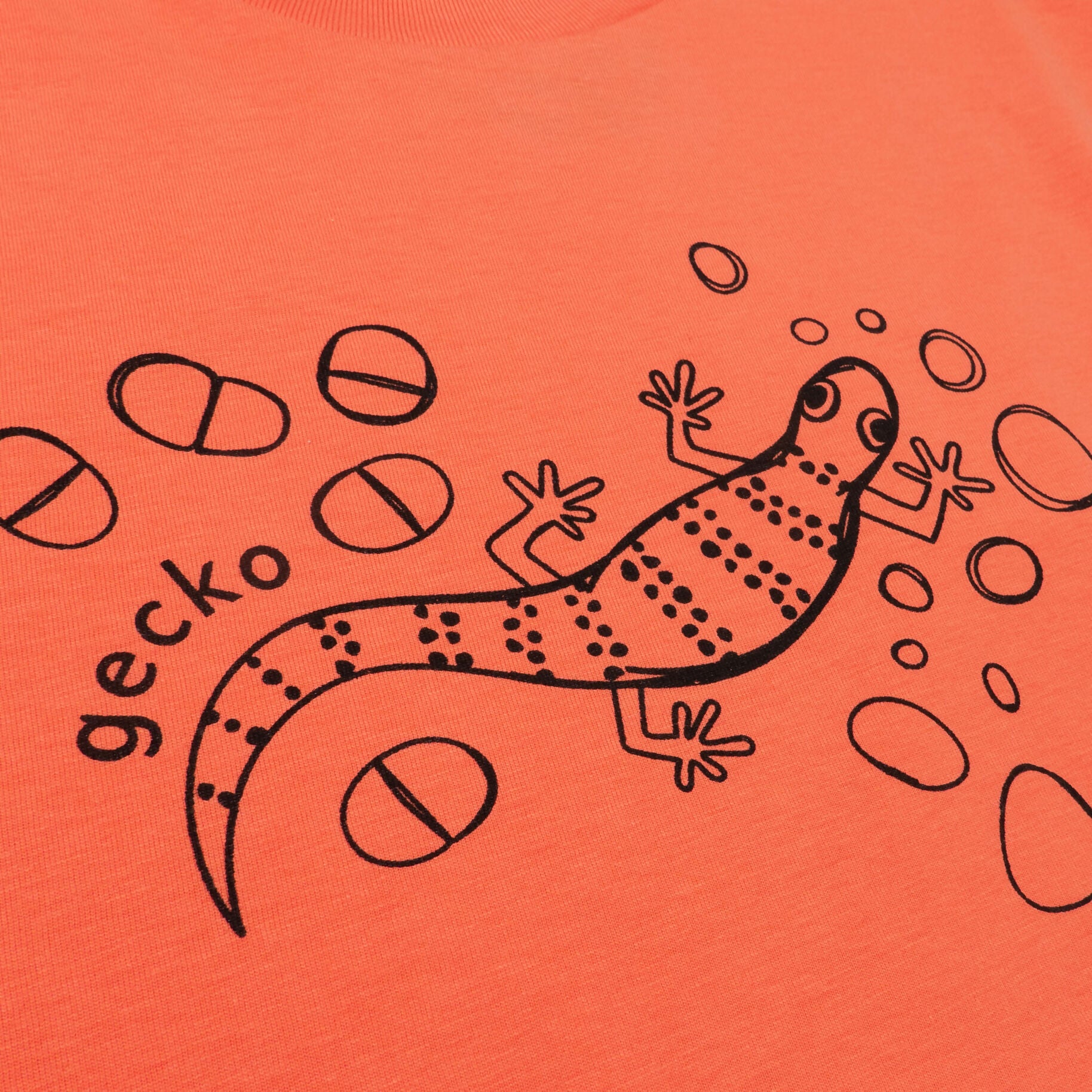 Gecko Screen Printed Organic Cotton T-Shirt