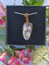 Amethyst Wire Wrapped Crystal Necklace on Sterling Silver Chain