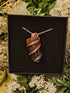Jasper Wire Wrapped Crystal Necklace on Sterling Silver Chain