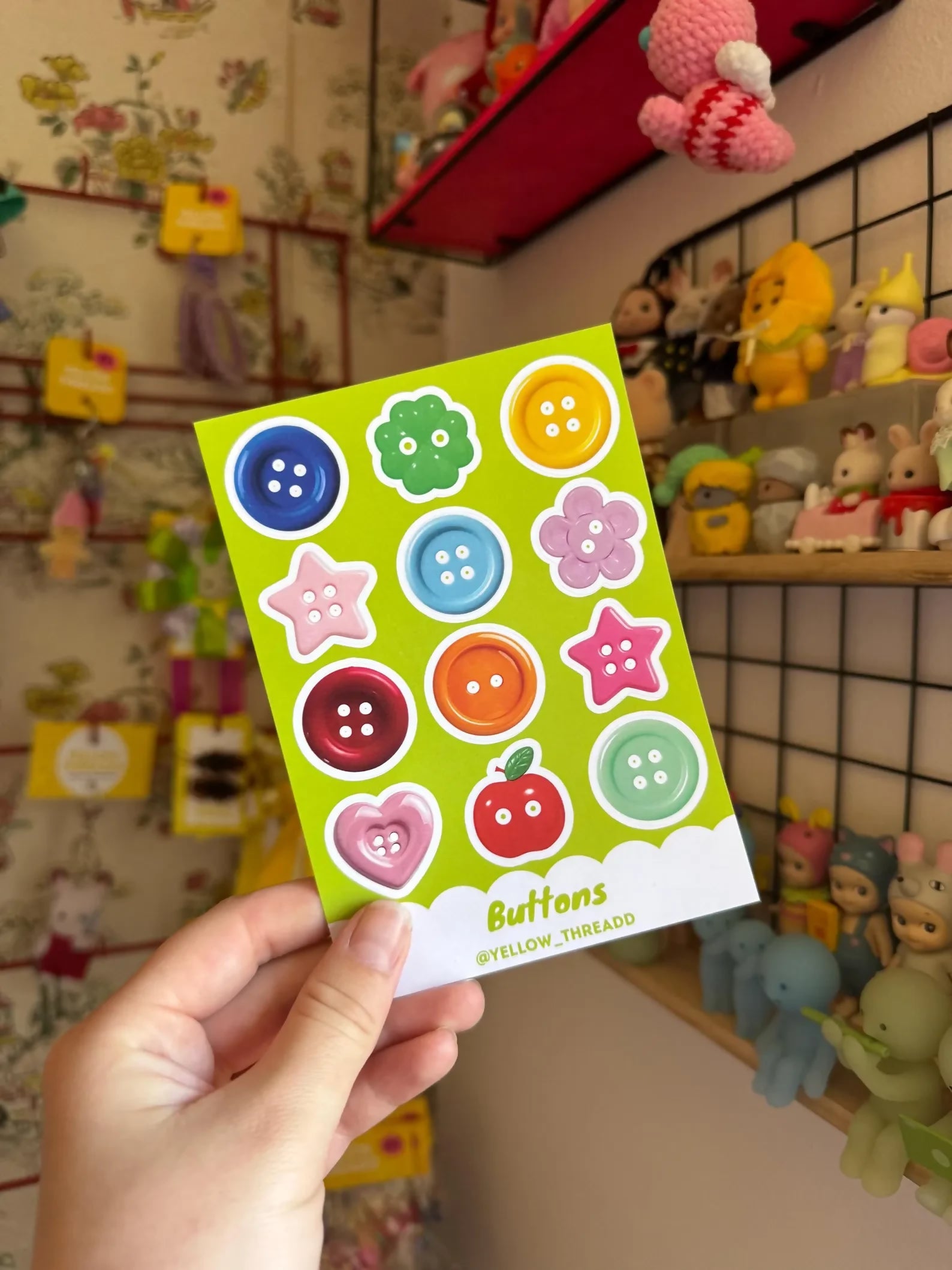 A6 Sticker Sheet Buttons
