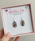 Christmas Gingerbread Man Real Leaf Oval Earrings Sterling Silver