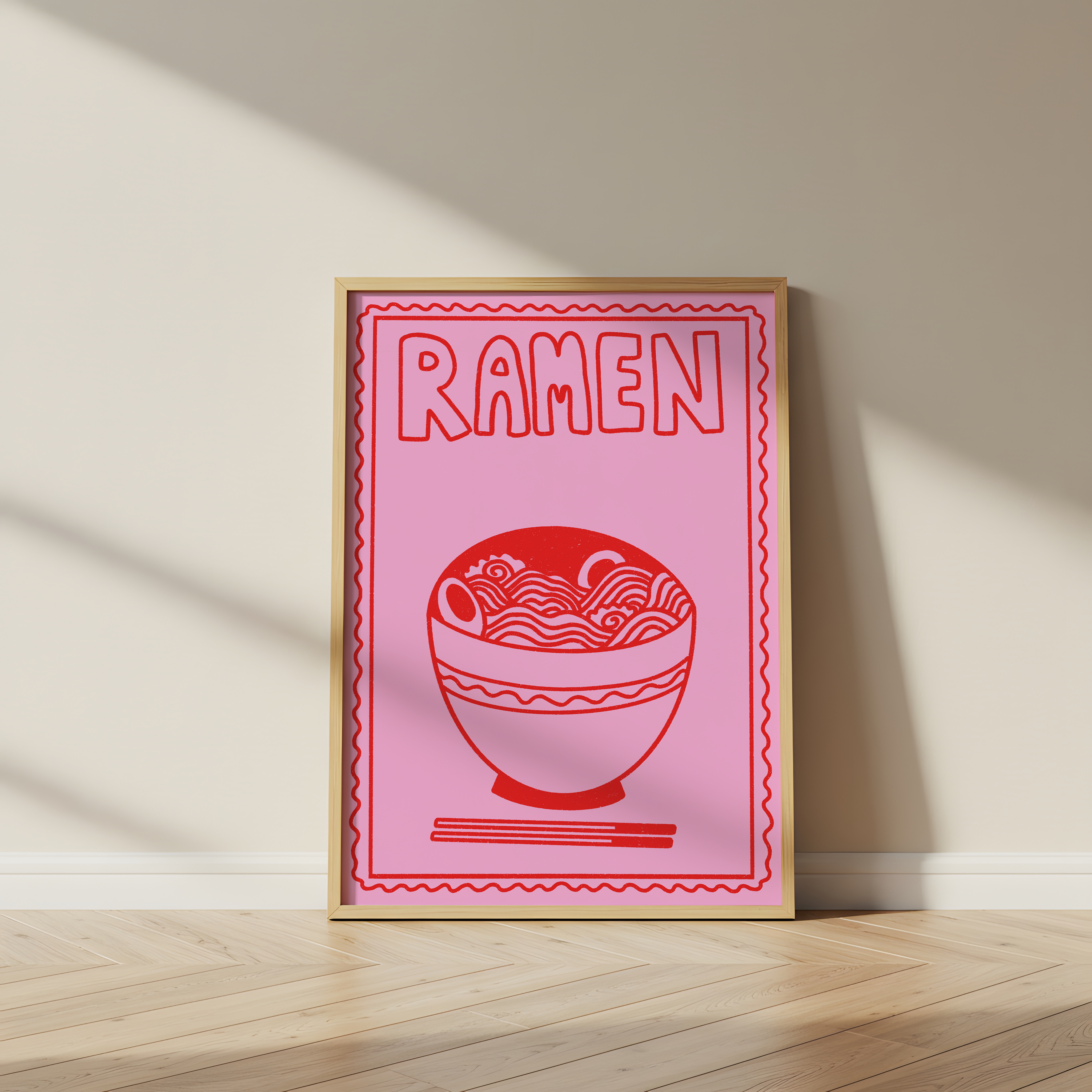 Ramen Print - Pink