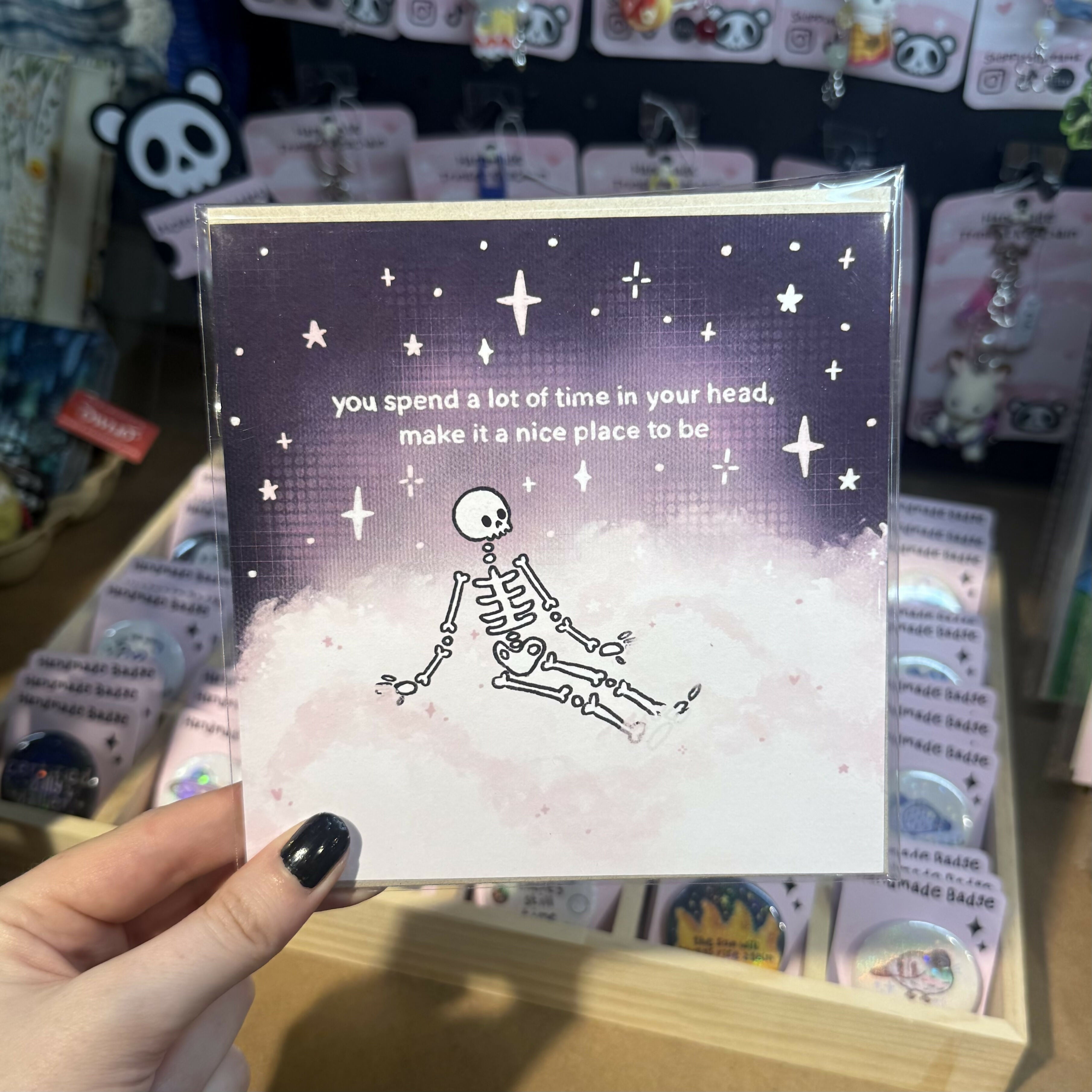 Motivational Skeleton Square Prints
